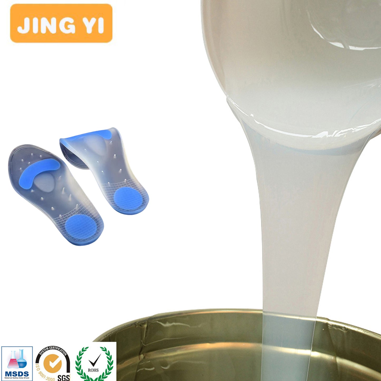 Wholesale Platinum Silicone for Transparent Silicone Shoe Products Soft Insole From Rubber Raw Material Rtv Silicone Rubber