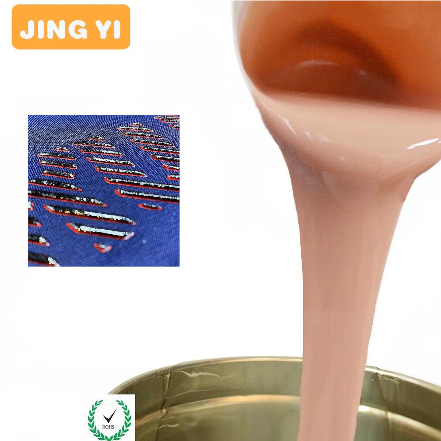 2024 New Style Transparent Liquid Silicone for Clothing Label logo Wholesale Food Grade RTV 2 Textile Tag Silicone Rubber