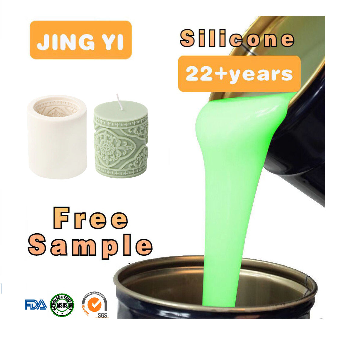 Factory Direct Sale Silicone Molds for New Product Ideas DIY Scented Candle Holiday Home Decor Raw Material Make Candle Molds