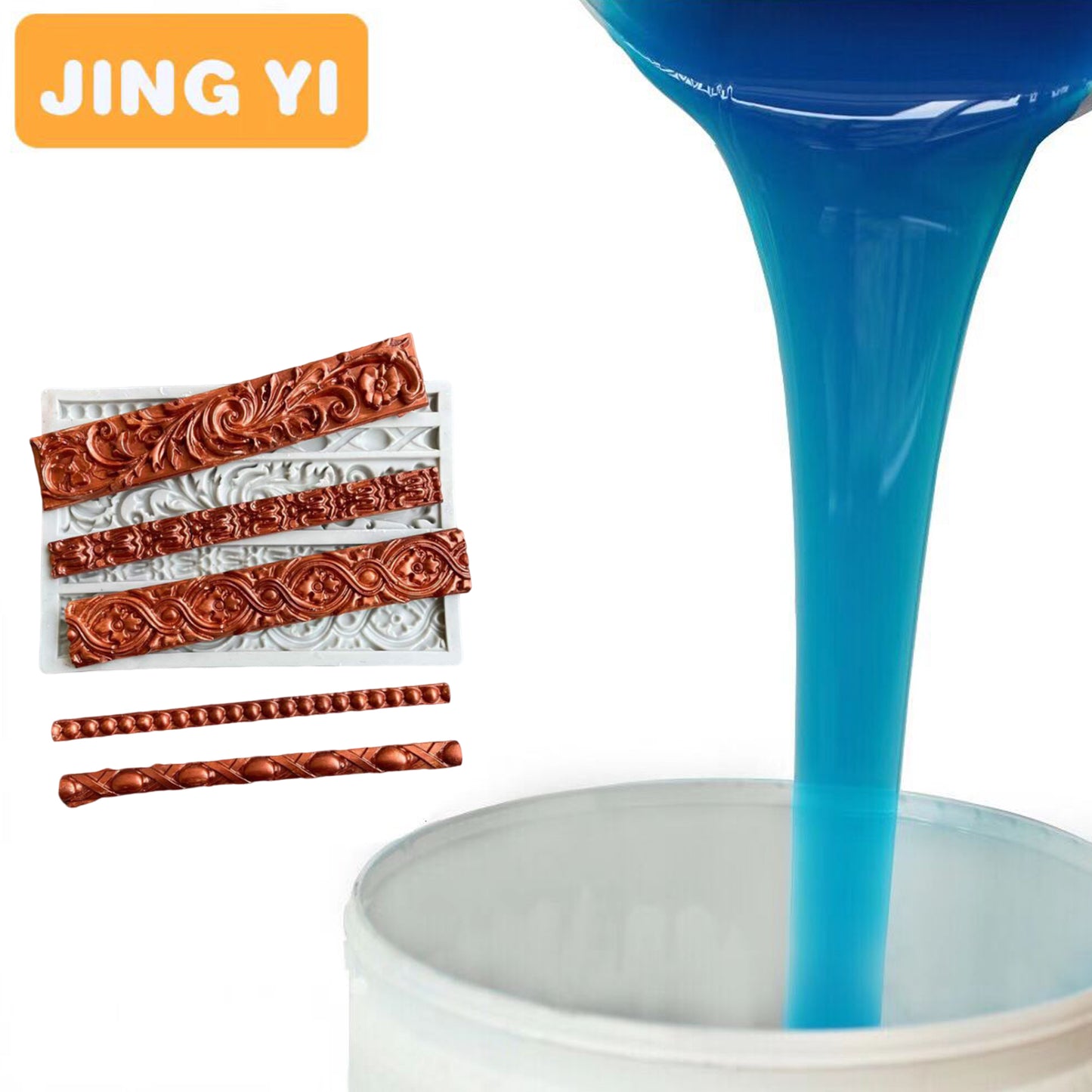 2023 New Style High Tear Strength Liquid Silicone Rubber for 3D Wall Ceiling Gypsum Board Mold Artificial Molds Silicone Rubber