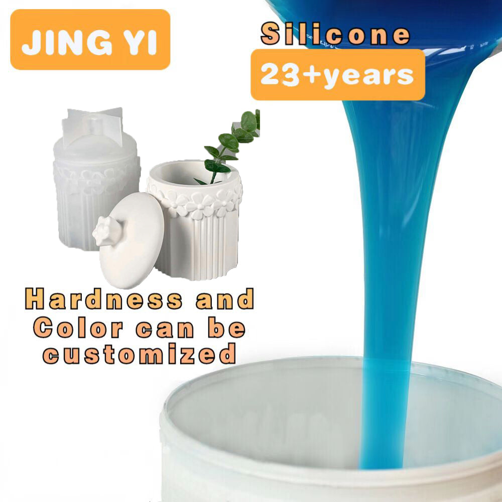 Free Sample RTV2 Silicone Liquid Rubber for Cement Succulent Flower Pot Molds Silicone Raw Material Concrete Planter Mold