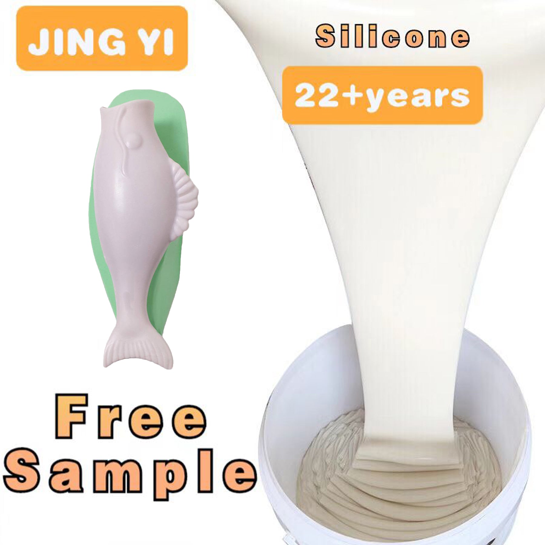 Factory Sales Silicone Rubber for Sculpture Casting Fish Mold RTV-2 White Silicone for Making Moulds