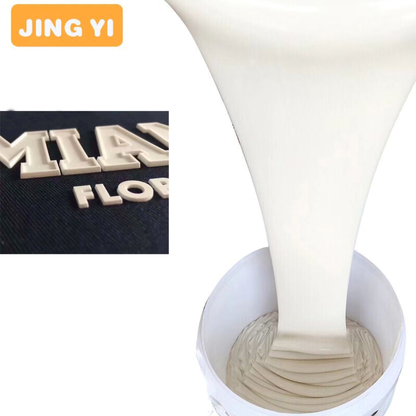 New Curing at Room Temperature Liquid Silicone for Clothing 3D Heat Transfer Silicone Label Hot Sale Textile Tag Silicone Rubber