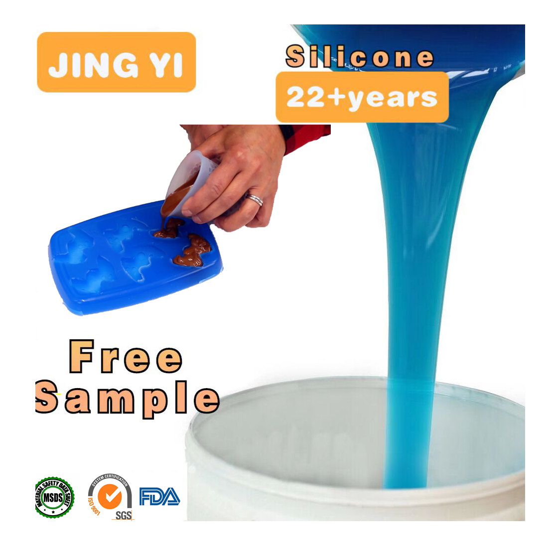 Food Grade Liquid Silicon Rubber for Chocolate Molds Silicone Gel for Cake Baking Molding RTV Making Molds for Food