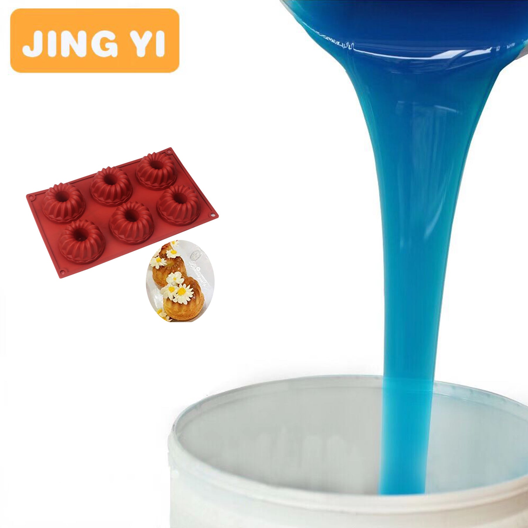 Factory Direct Free Sample RTV2 Clear Silicone Rubber for Chocolate Mold ,Cake Mold ,Candy Mould