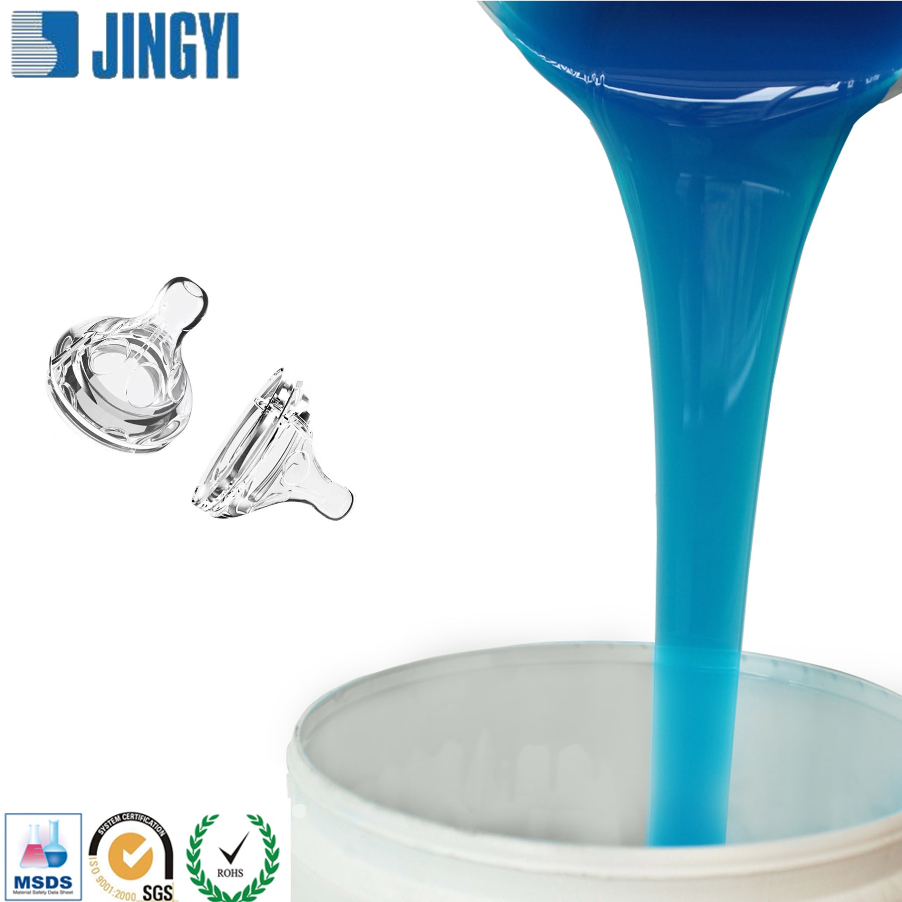 2024 Free Sample Excellent Elongation Rtv 2 Food Grade Silicone Rubber for Kitchenware and Baby Wares.