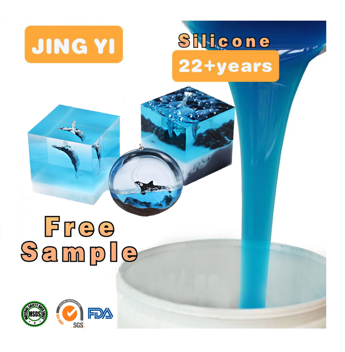 High Transparent Liquid Silicone Rubber for Filling 3D Flower Resin Craft Specimens Mold Elastic Epoxy Artwork Crafting Silicone