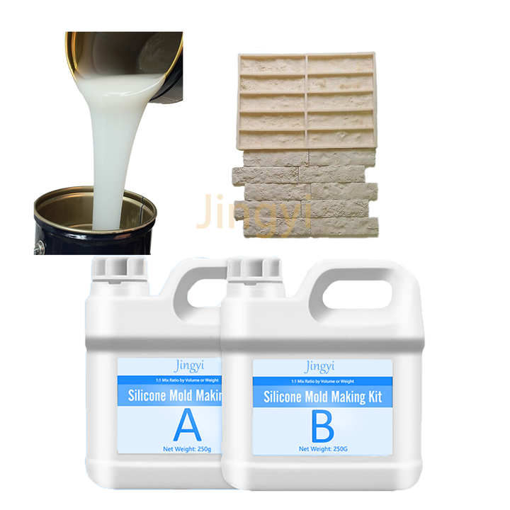 Tear-Resistant High Elongation Liquid Silicone Rubber for Plaster GRC Mold Making 3d Wall Veneer Casting Material
