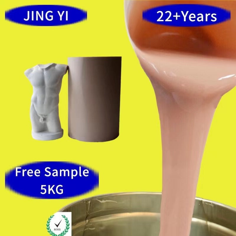 Free Sample 5KG Moldes De Silicona White Mold Silicone Rubber Make Crafts Rtv 2 Liquid Silicone Rubber Raw Material