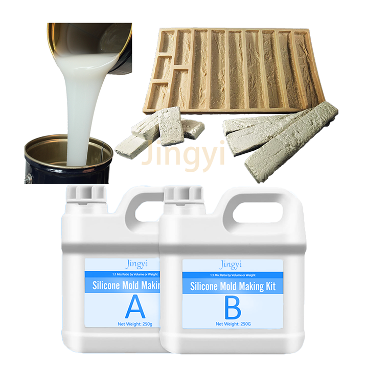 High Tear Strength RTV2 Silicone Rubber for Veneer Stone & Concrete 3D Wall Decoration Molds Making
