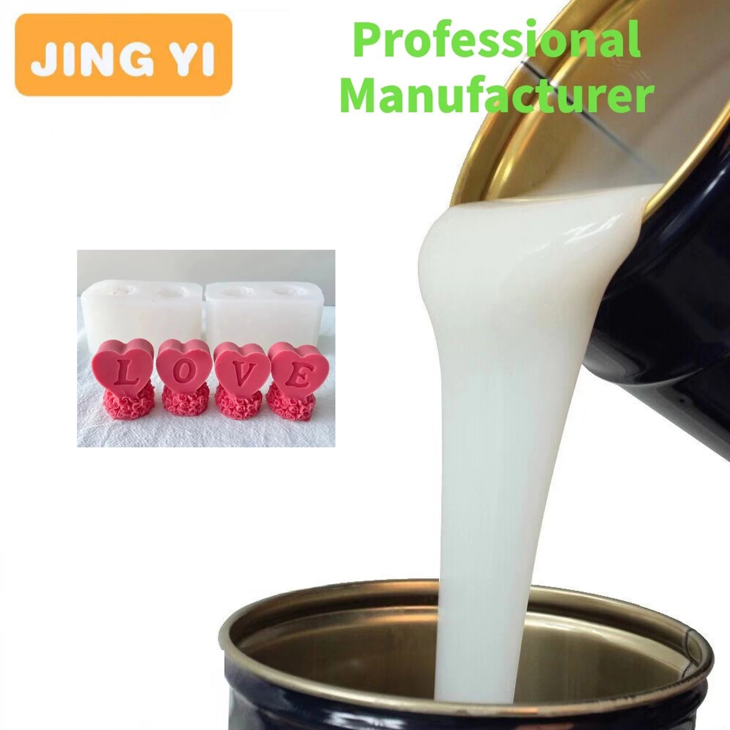 Good Mold Release Property Liquid Silicone Rubber for Candle Concrete, Gypsum, Plaster Molds Making