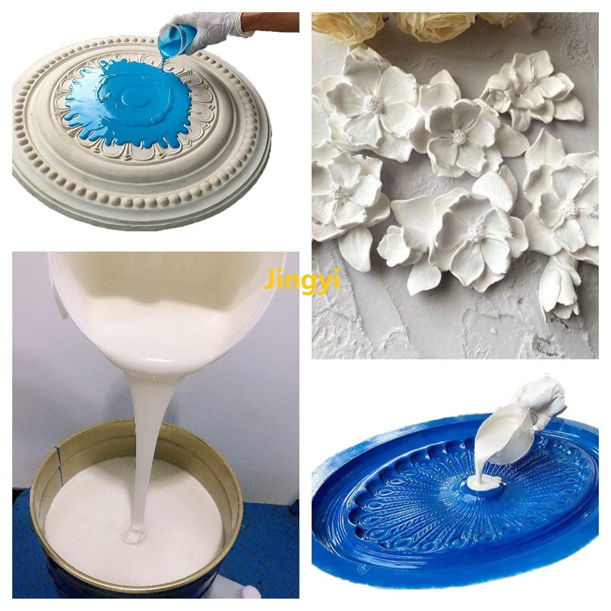 Wholesale Price Tin Cure Liquid Silicone Rubber Raw Material Rtv2 Liquid Cement Concrete Gypsum Mold Making Silicone Rubber