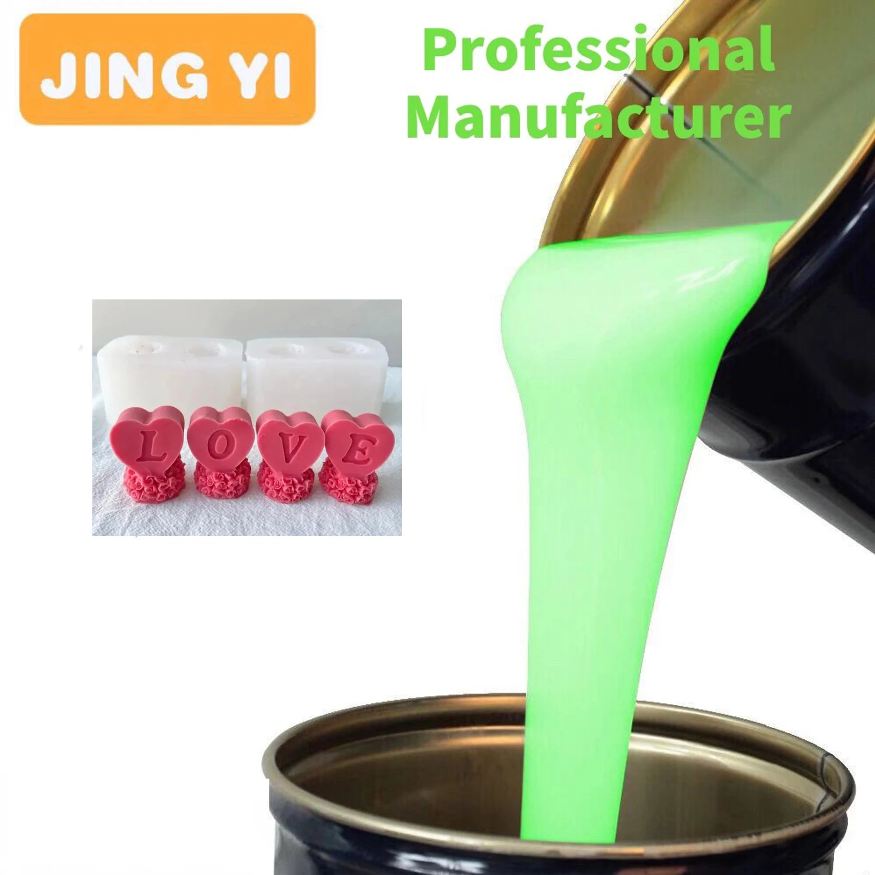 Good Mold Release Property Liquid Silicone Rubber for Candle Concrete, Gypsum, Plaster Molds Making