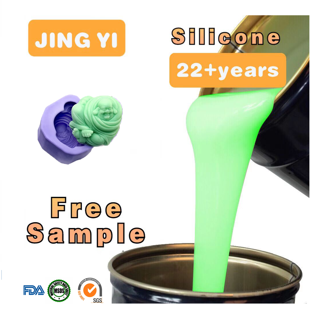 Silicone Mold Statue RTV Liquid Silicone Rubber Low Viscosity Rubber Silicone Liquid Cement Resin Handcrafts Mold Making