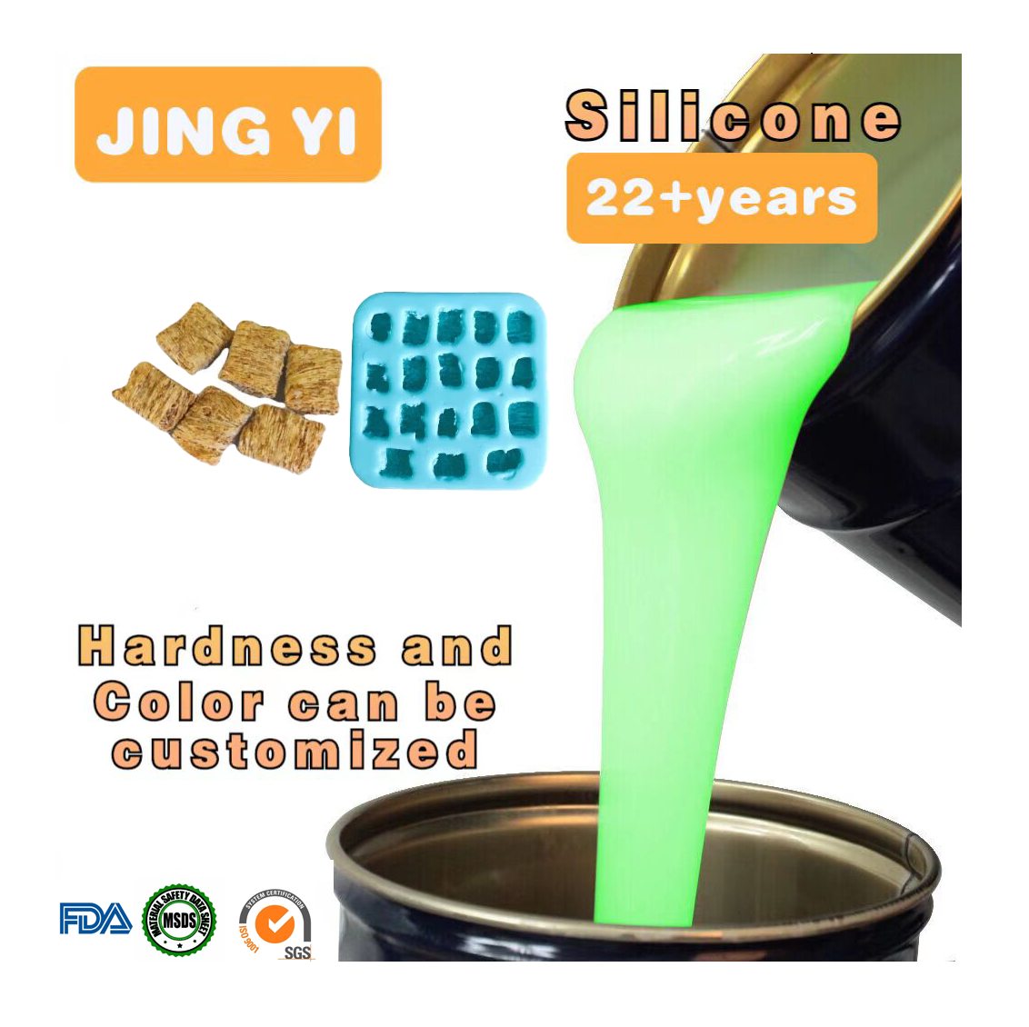 Factory Direct Sale High Quality Food Grade Rtv-2 Silicone Rubber for Food Mold Making Non-Toxic Resin Molds Making