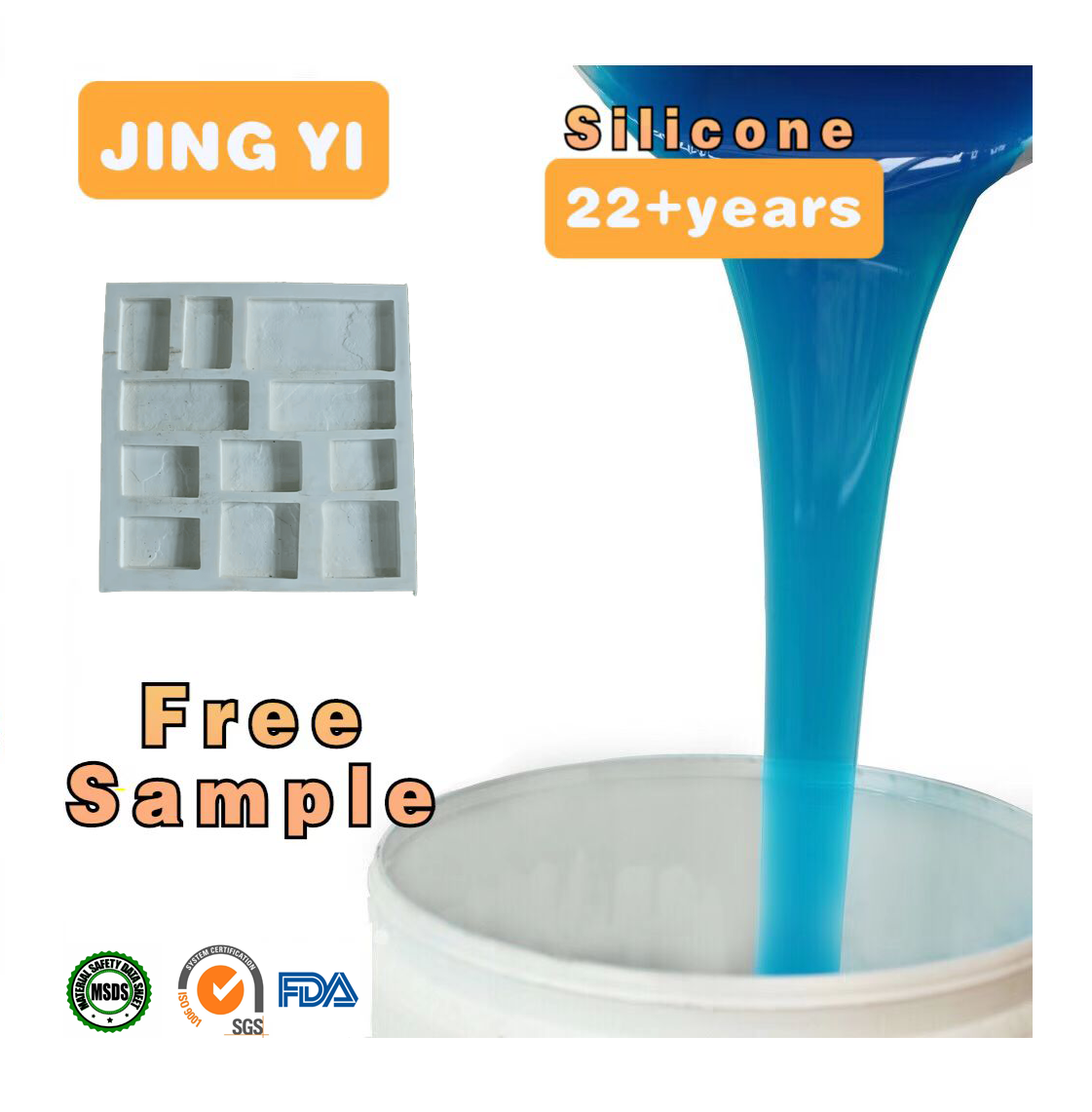 Hot Selling Liquid Silicone Rubber Material Two Component Mold Making Tin Cure to Make GRC Concrete Molds