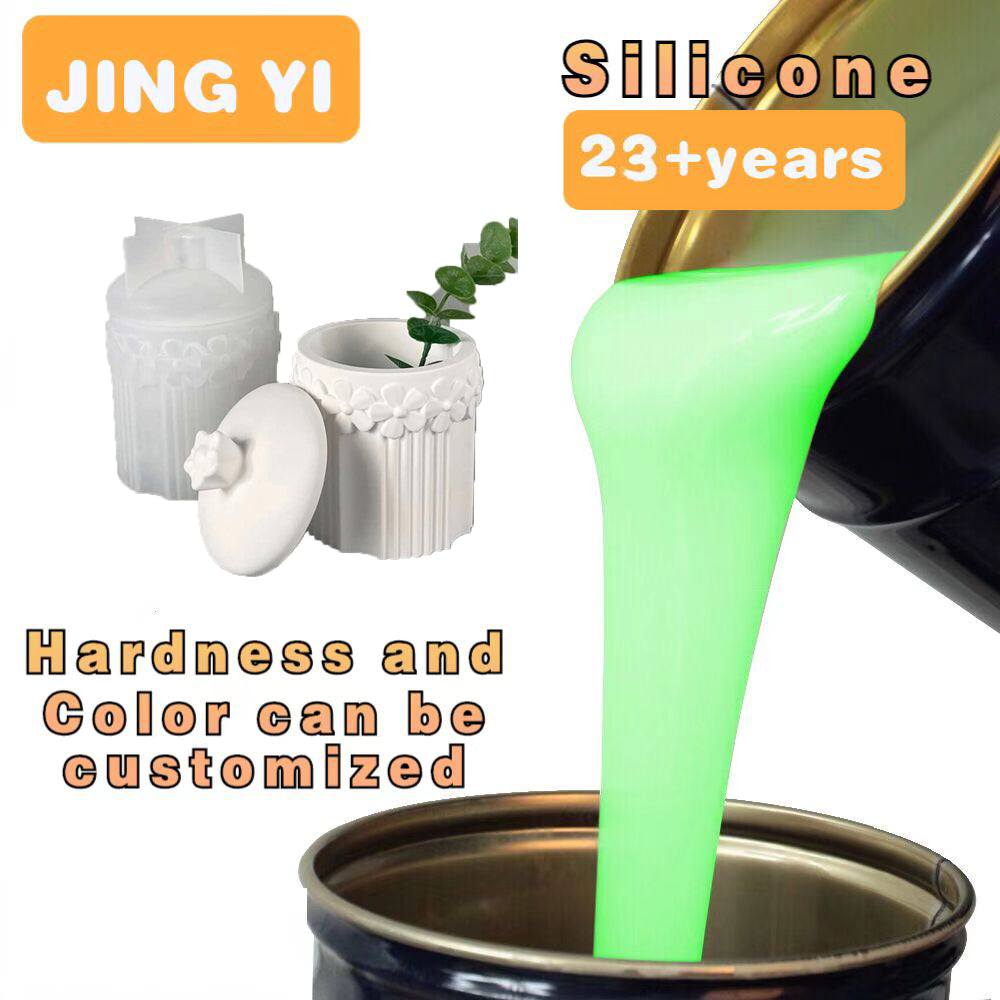 Free Sample RTV2 Silicone Liquid Rubber for Cement Succulent Flower Pot Molds Silicone Raw Material Concrete Planter Mold