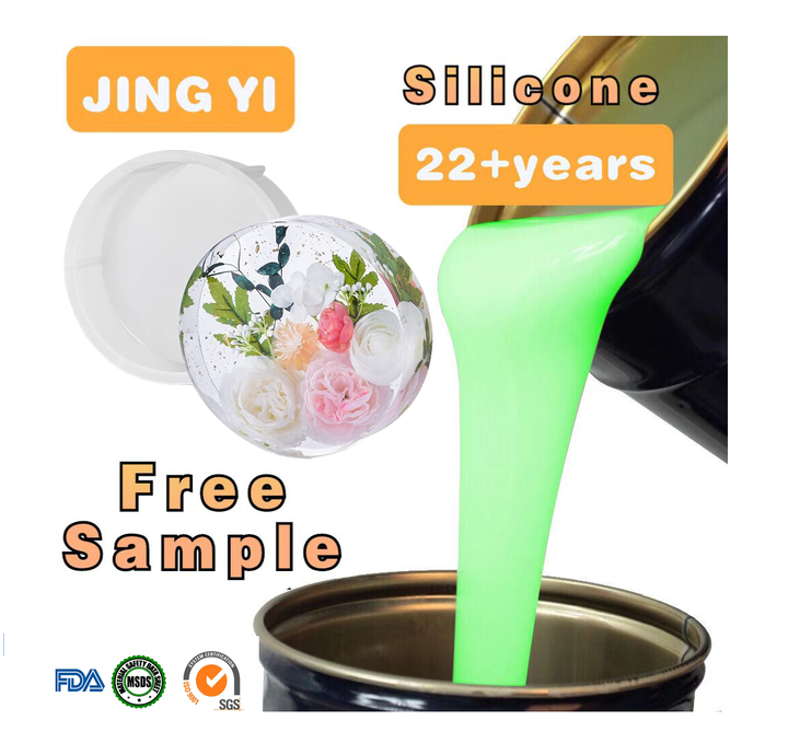 High Transparent Liquid Silicone Rubber for Filling 3D Flower Resin Craft Specimens Mold Elastic Epoxy Artwork Crafting Silicone