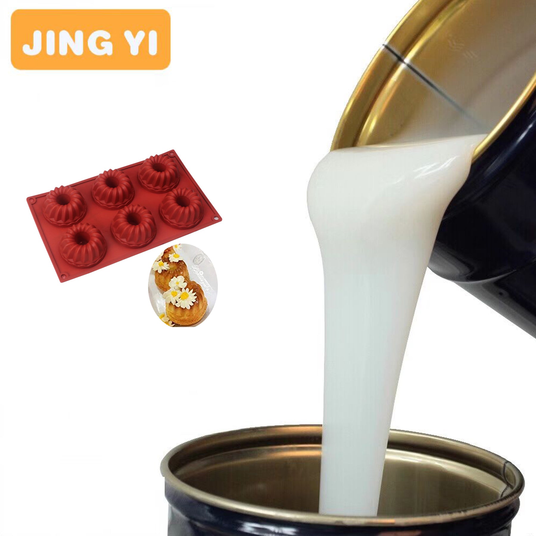 Factory Direct Free Sample RTV2 Clear Silicone Rubber for Chocolate Mold ,Cake Mold ,Candy Mould