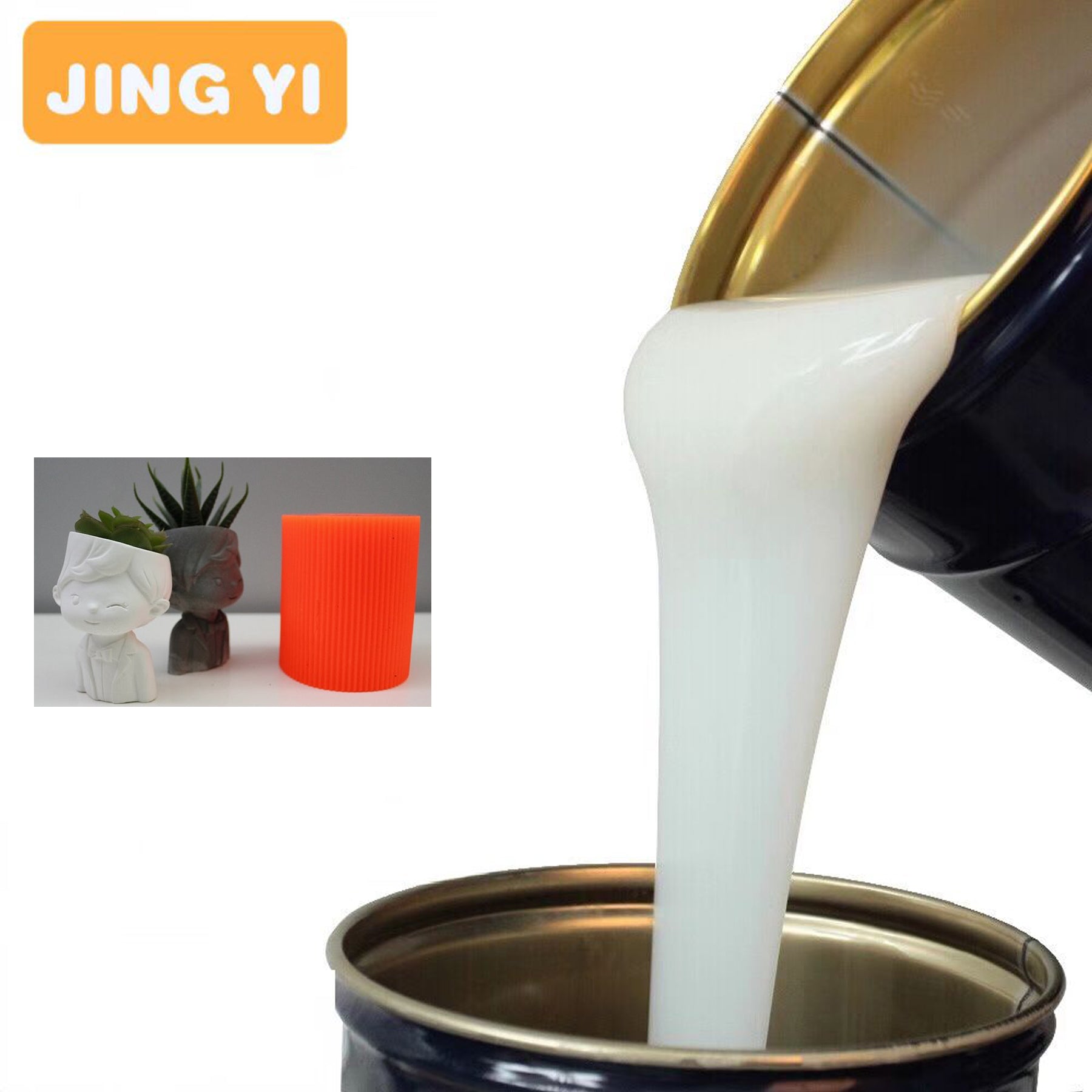 2024 Free Sample Excellent Elongation Rtv 2 Silicone Rubber for Making Flower Pot Mold