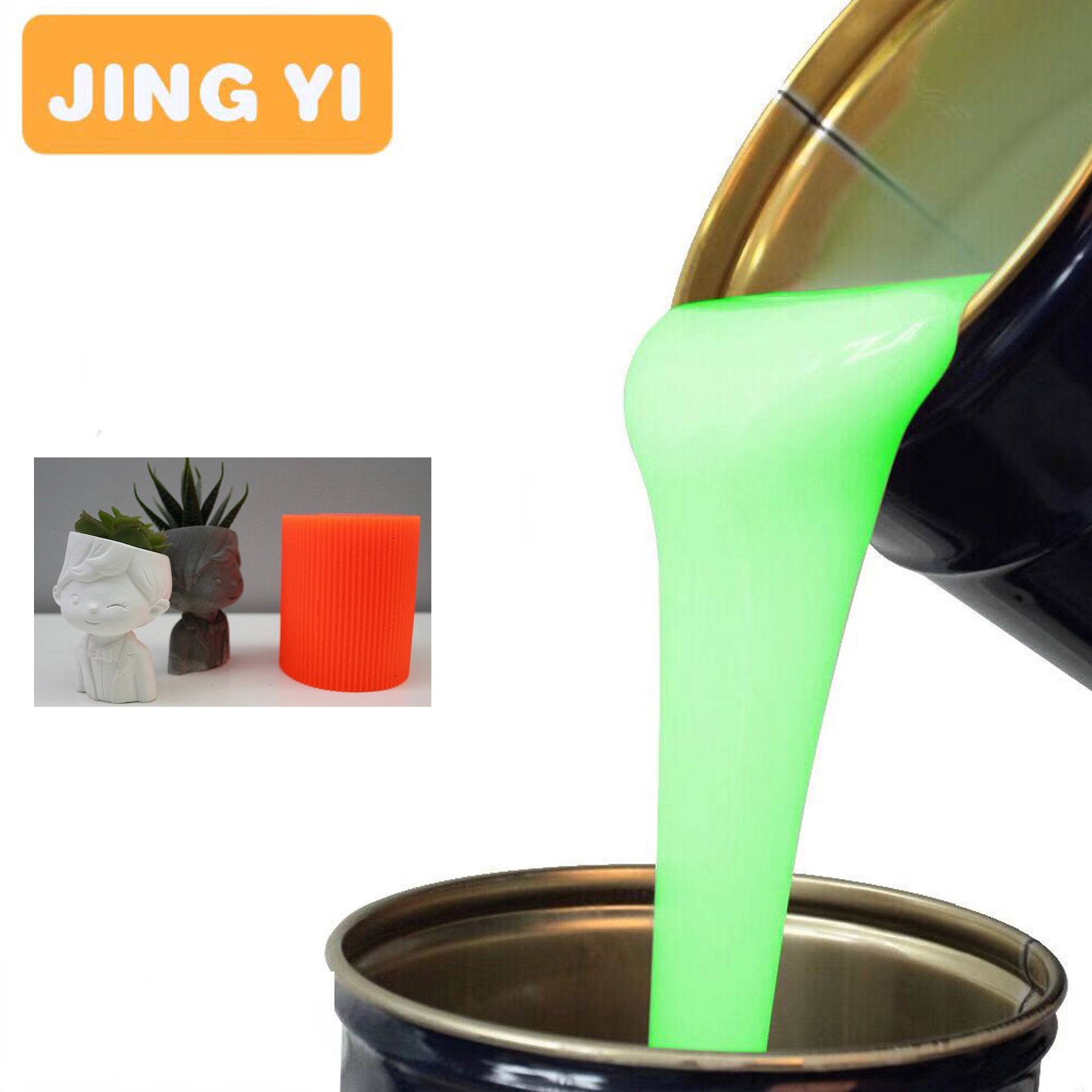 2024 Free Sample Excellent Elongation Rtv 2 Silicone Rubber for Making Flower Pot Mold