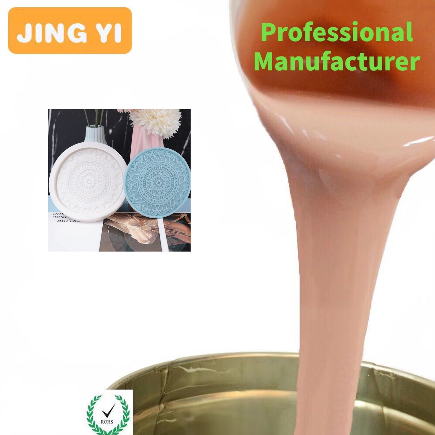 Pattern Is Seen Clearly Silicon Rubber Raw Material RTV2 for Casting Concrete Plaster Mold