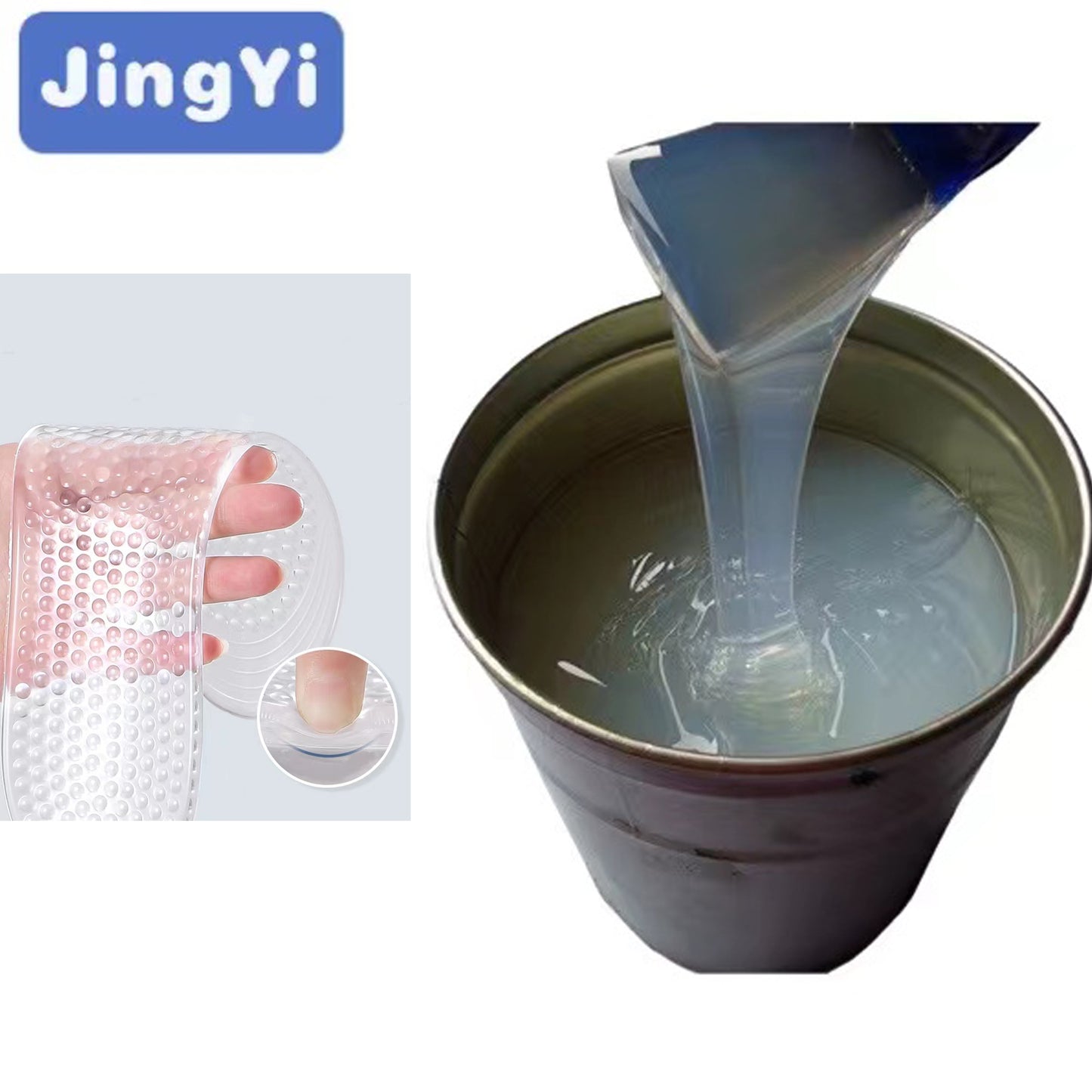 High Quality Transparent Liquid Silicone for Shoe Pads Soft Insoles Shoe Inserts Pads RTV 2 Platinum Silicone Rubber Wholesale