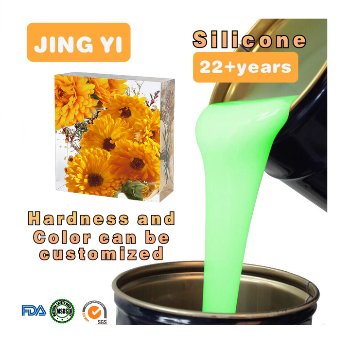 Silicone Manufacturer Crystal Clear Liquid for DIY Christmas Molds Flower Preservation Top Mold Crafts