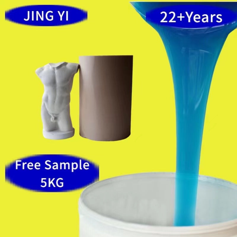 Free Sample 5KG Moldes De Silicona White Mold Silicone Rubber Make Crafts Rtv 2 Liquid Silicone Rubber Raw Material