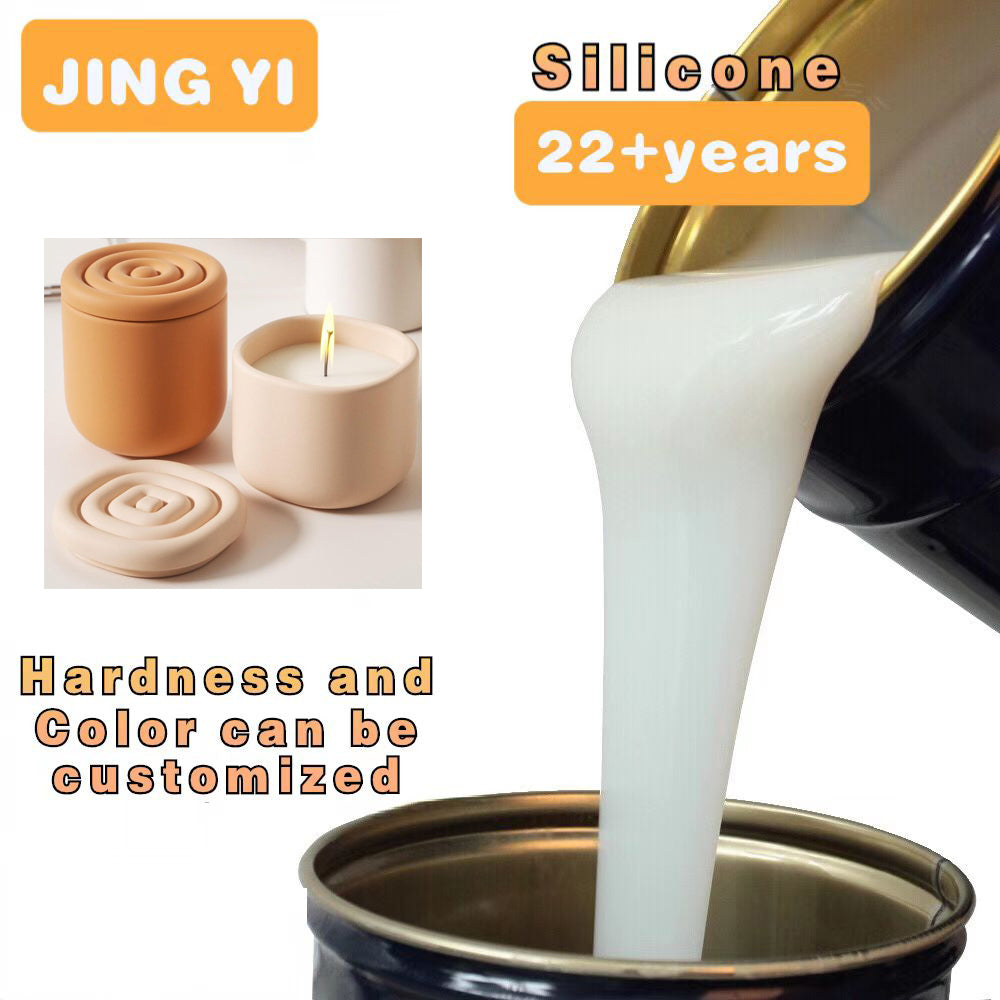 New Silicone Casting Rubber for Cement Candle Jar Silicone Mold Concrete Candle Container Mold Silicone Mold Making Rubber