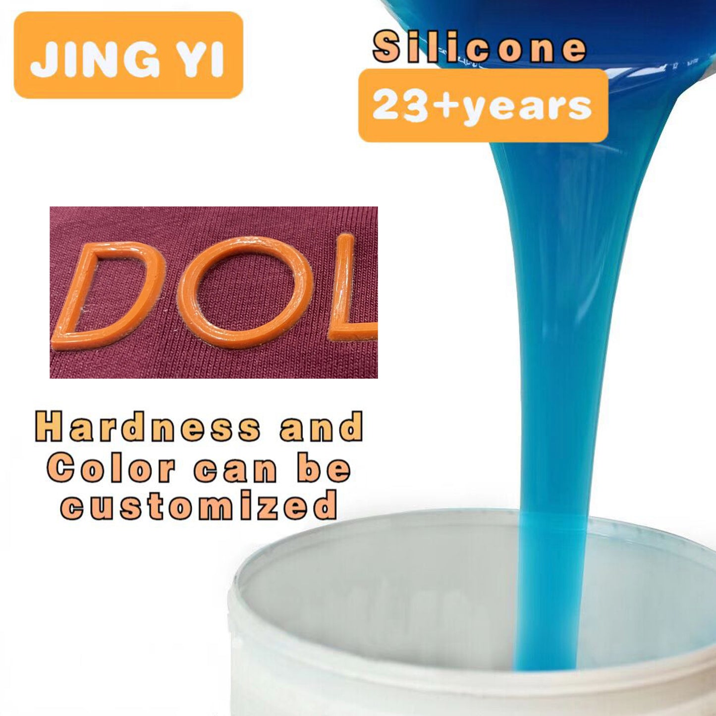 Free Sample Liquid Silicone for Fabric Clothing Labels Clear Silicone Rubber for Dressing Tag