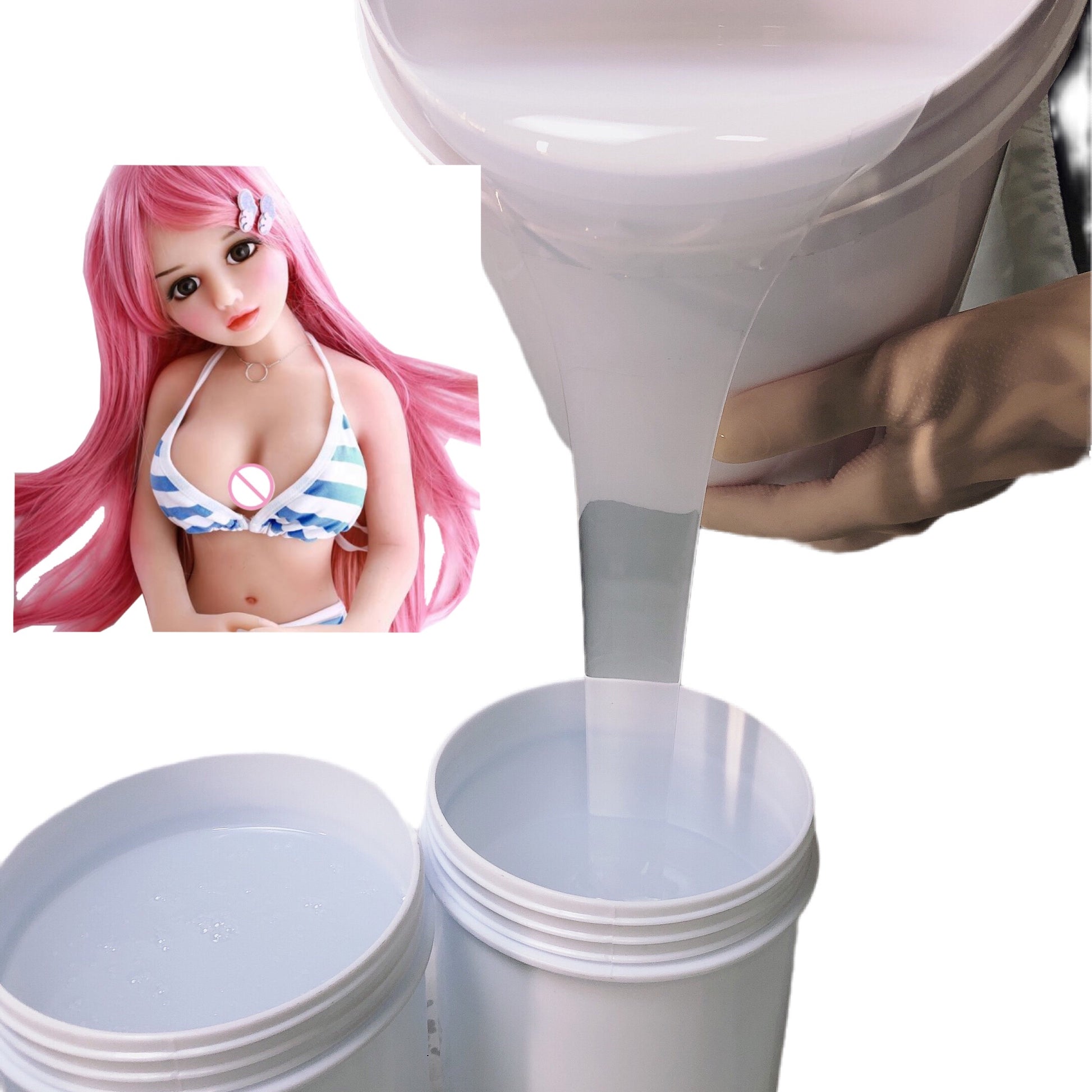 Free Sample Rtv Silicone Liquid Silicone Rubber Material for Human Body Mold Making Silicone Skin Color for Toy Body Molds
