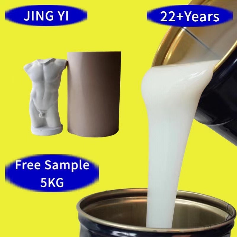 Free Sample 5KG Moldes De Silicona White Mold Silicone Rubber Make Crafts Rtv 2 Liquid Silicone Rubber Raw Material